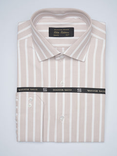 Fawn Striped, Elite Edition, French Collar Men’s Formal Shirt (FS-1726)