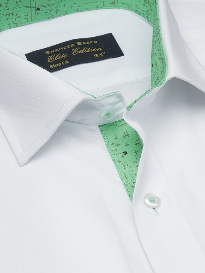 White Designer, Elite Edition, French Collar Men’s Designer Formal Shirt (FS-1728)