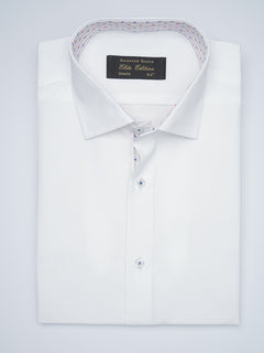 White Designer, Elite Edition, French Collar Men’s Designer Formal Shirt (FS-1729)