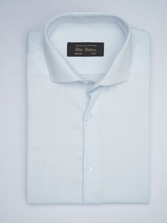 Light Blue Self Striped, Elite Edition, Cutaway Collar Men’s Formal Shirt (FS-1734)