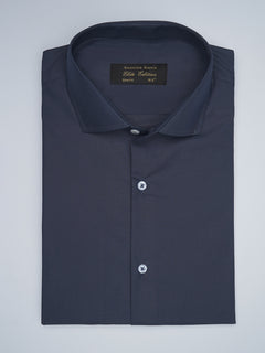 Dark Blue Plain, Elite Edition, Cutaway Collar Men’s Formal Shirt (FS-1736)