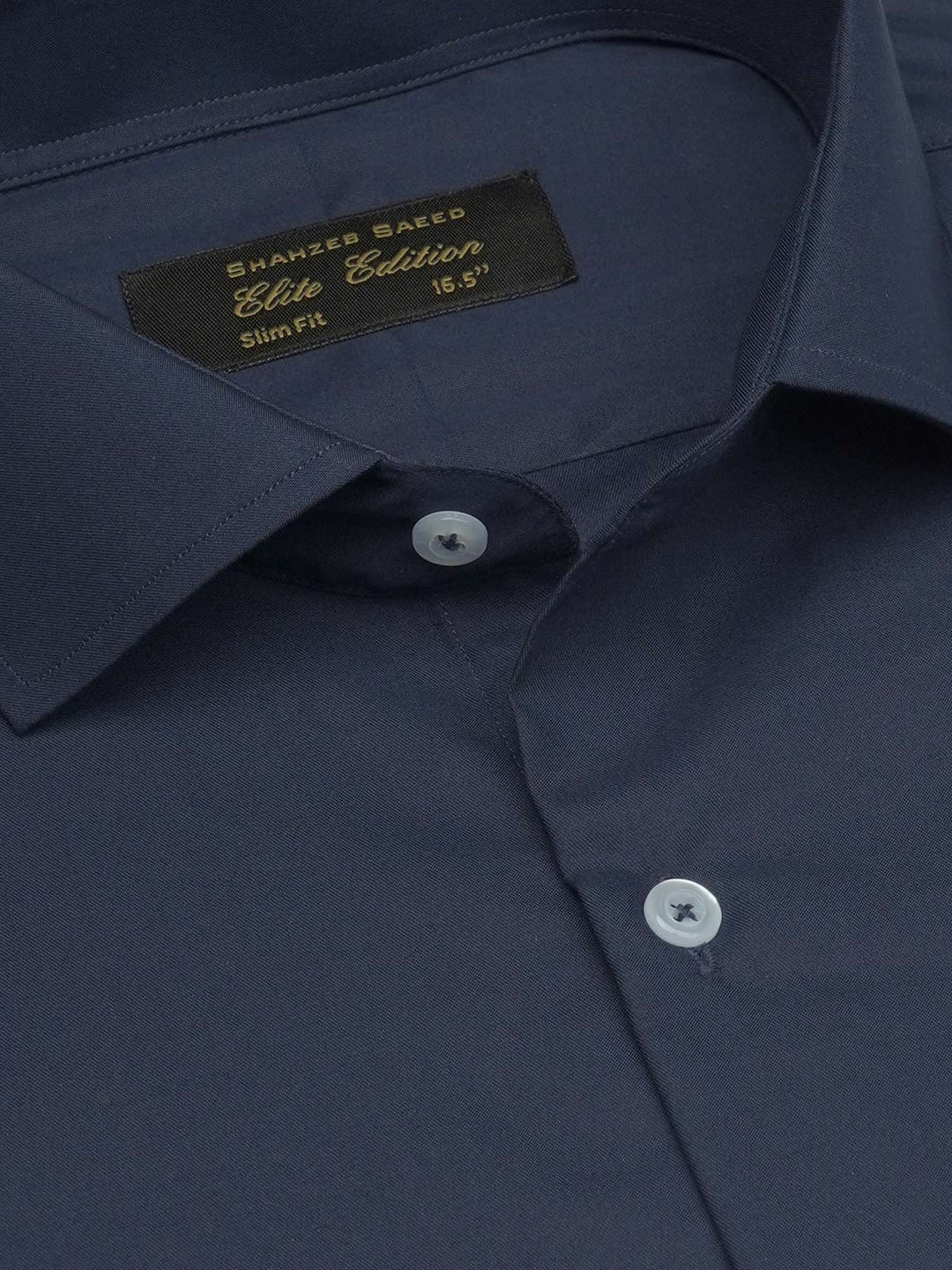 Dark Blue Plain, Elite Edition, Cutaway Collar Men’s Formal Shirt (FS-1736)