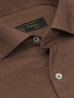 Dark Brown Self, Elite Edition, Cutaway Collar Men’s Formal Shirt (FS-1738)