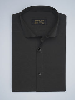 Black Plain, Elite Edition, Cutaway Collar Men’s Formal Shirt (FS-1743)