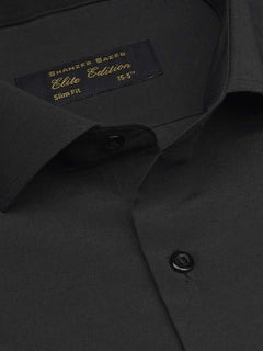 Black Plain, Elite Edition, Cutaway Collar Men’s Formal Shirt (FS-1743)