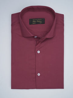 Maroon Plain, Elite Edition, Cutaway Collar Men’s Formal Shirt (FS-1744)