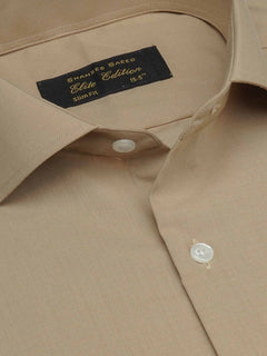 Khaki Self, Elite Edition, Cutaway Collar Men’s Formal Shirt (FS-1747)