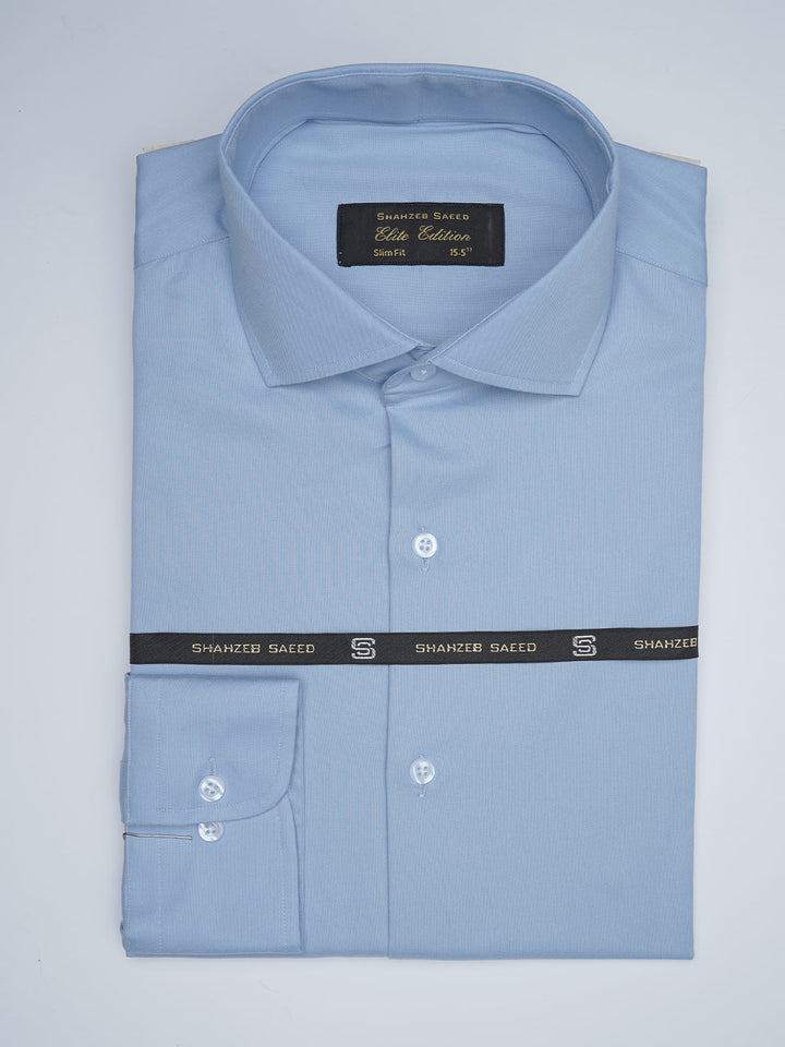 Sky Blue Self, Elite Edition, Cutaway Collar Men’s Formal Shirt (FS-1748)