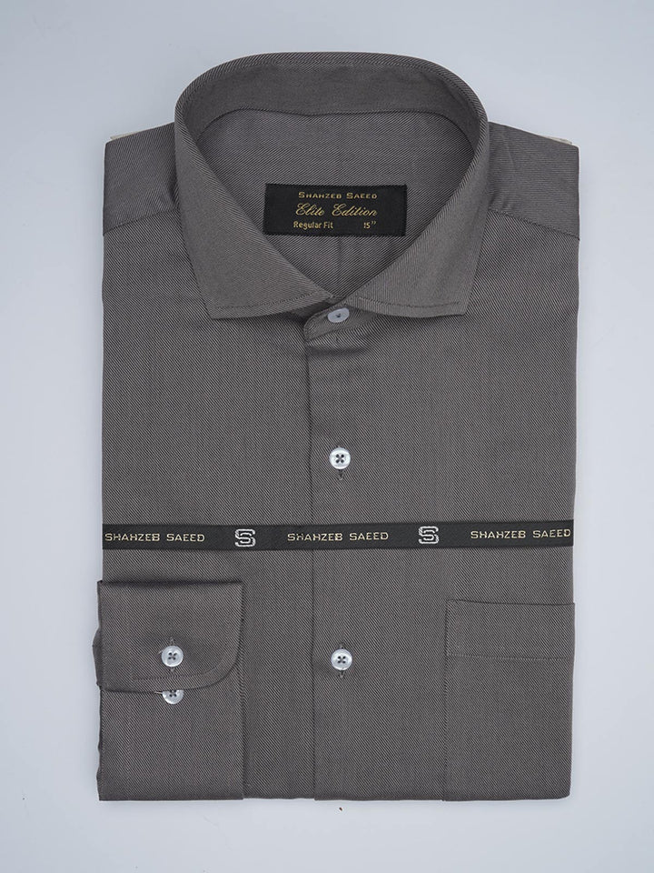 Dark Grey Self, Elite Edition, Cutaway Collar Men’s Formal Shirt (FS-1752)