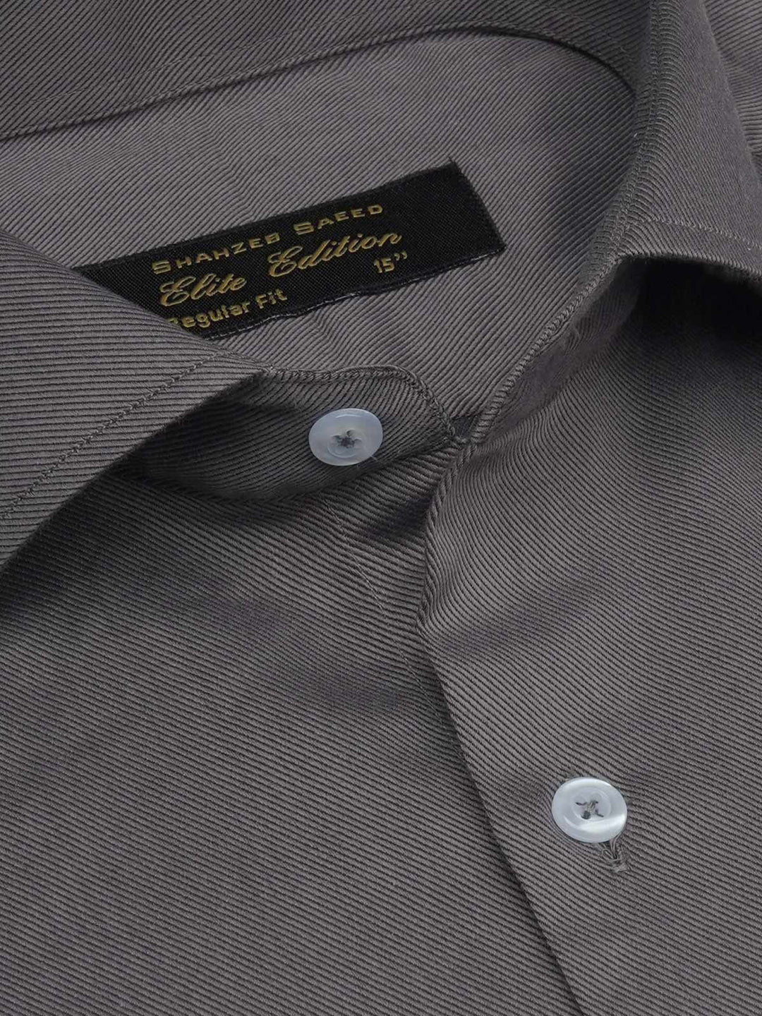 Dark Grey Self, Elite Edition, Cutaway Collar Men’s Formal Shirt (FS-1752)