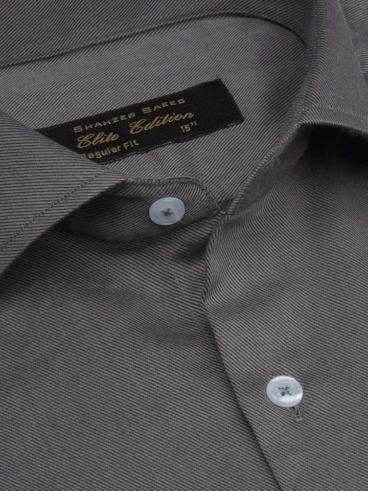 Dark Grey Self, Elite Edition, Cutaway Collar Men’s Formal Shirt (FS-1752)