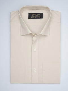 Light Fawn Plain, Elite Edition, Cutaway Collar Men’s Formal Shirt (FS-1753)