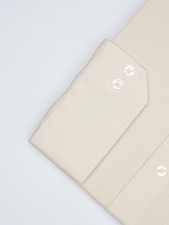 Light Fawn Plain, Elite Edition, Cutaway Collar Men’s Formal Shirt (FS-1753)