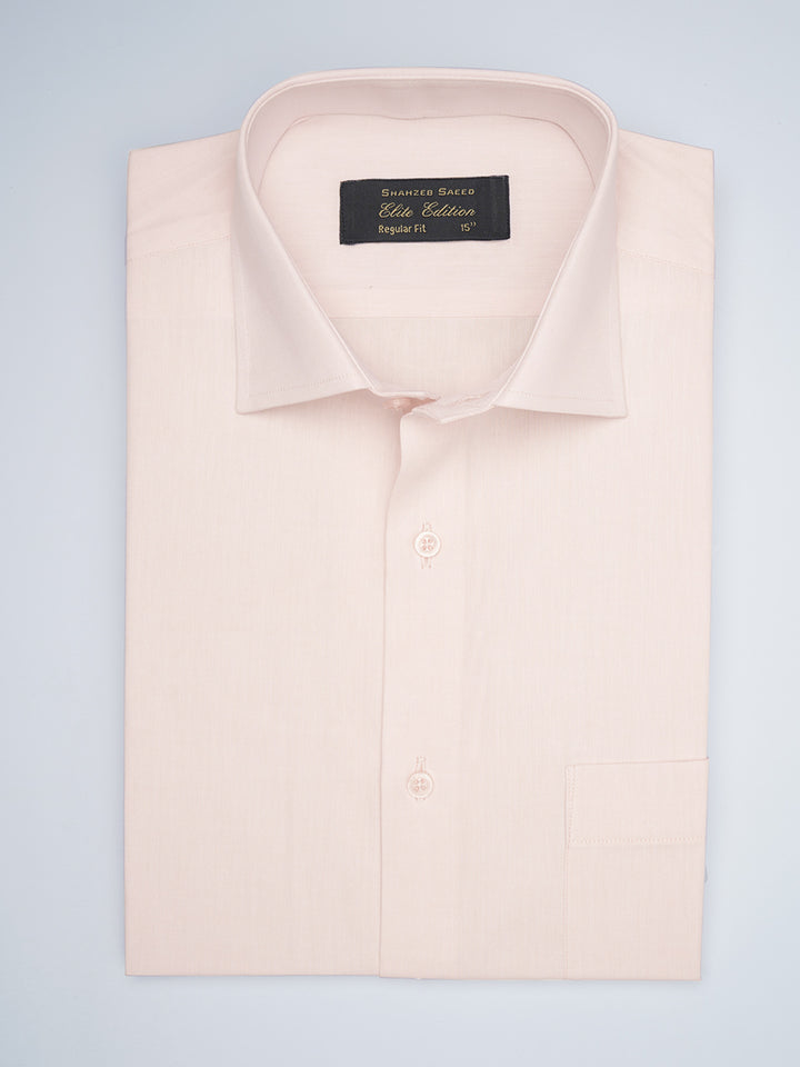 Beige Plain, Elite Edition, Cutaway Collar Men’s Formal Shirt (FS-1754)