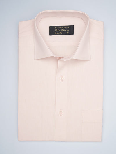 Beige Plain, Elite Edition, Cutaway Collar Men’s Formal Shirt (FS-1754)