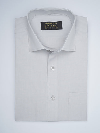 Light Grey Plain, Elite Edition, Cutaway Collar Men’s Formal Shirt (FS-1755)