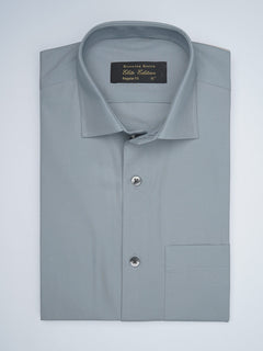Blueish Grey Plain, Elite Edition, Cutaway Collar Men’s Formal Shirt (FS-1756)