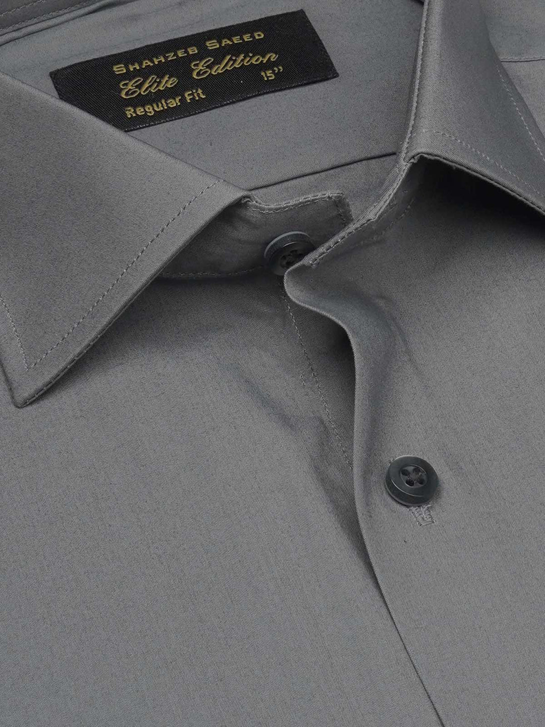 Grey Plain, Elite Edition, Cutaway Collar Men’s Formal Shirt (FS-1757)