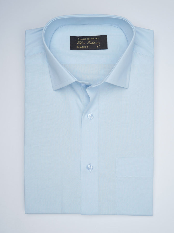 Sky Blue Plain, Elite Edition, Cutaway Collar Men’s Formal Shirt (FS-1759)