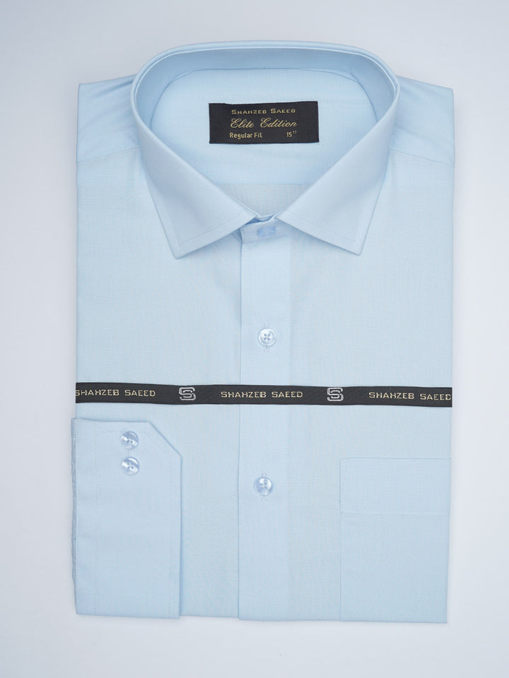 Sky Blue Plain, Elite Edition, Cutaway Collar Men’s Formal Shirt (FS-1759)