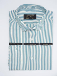 Blue & White Self Striped, Elite Edition, Spread Collar Men’s Formal Shirt (FS-1766)