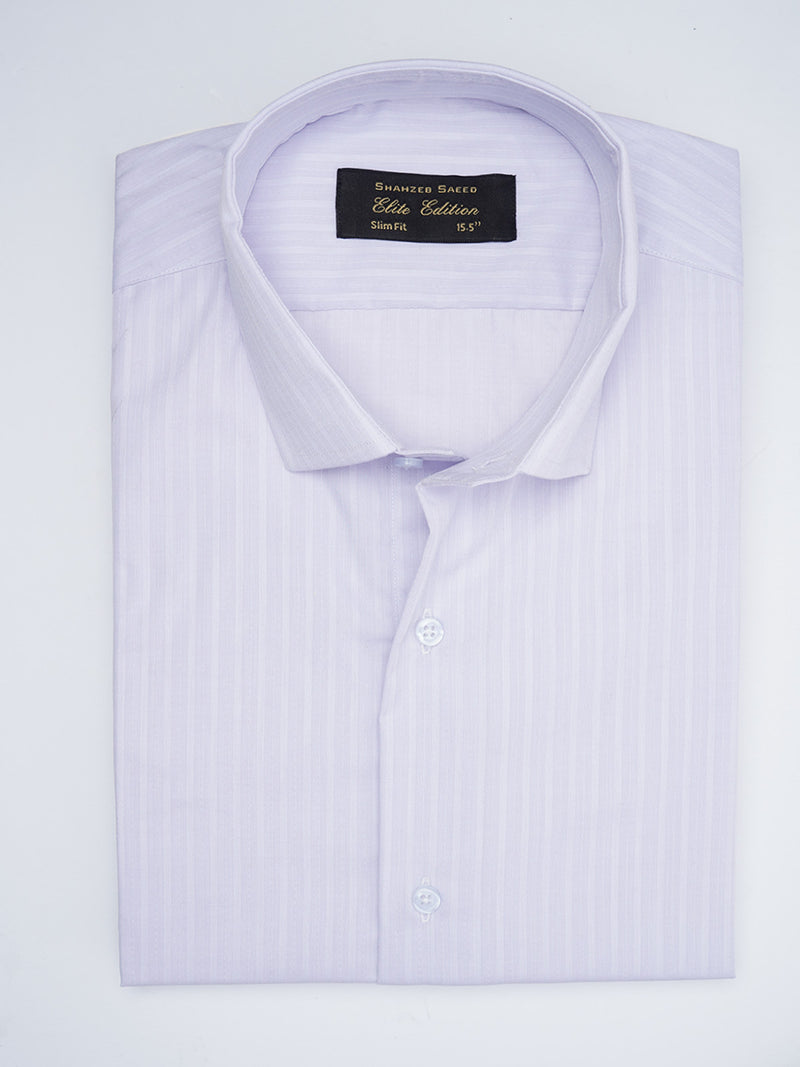 Light Purple Self Striped, Elite Edition, Spread Collar Men’s Formal Shirt (FS-1771)