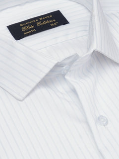 Light Blue & White Striped, Elite Edition, Spread Collar Men’s Formal Shirt (FS-1774)