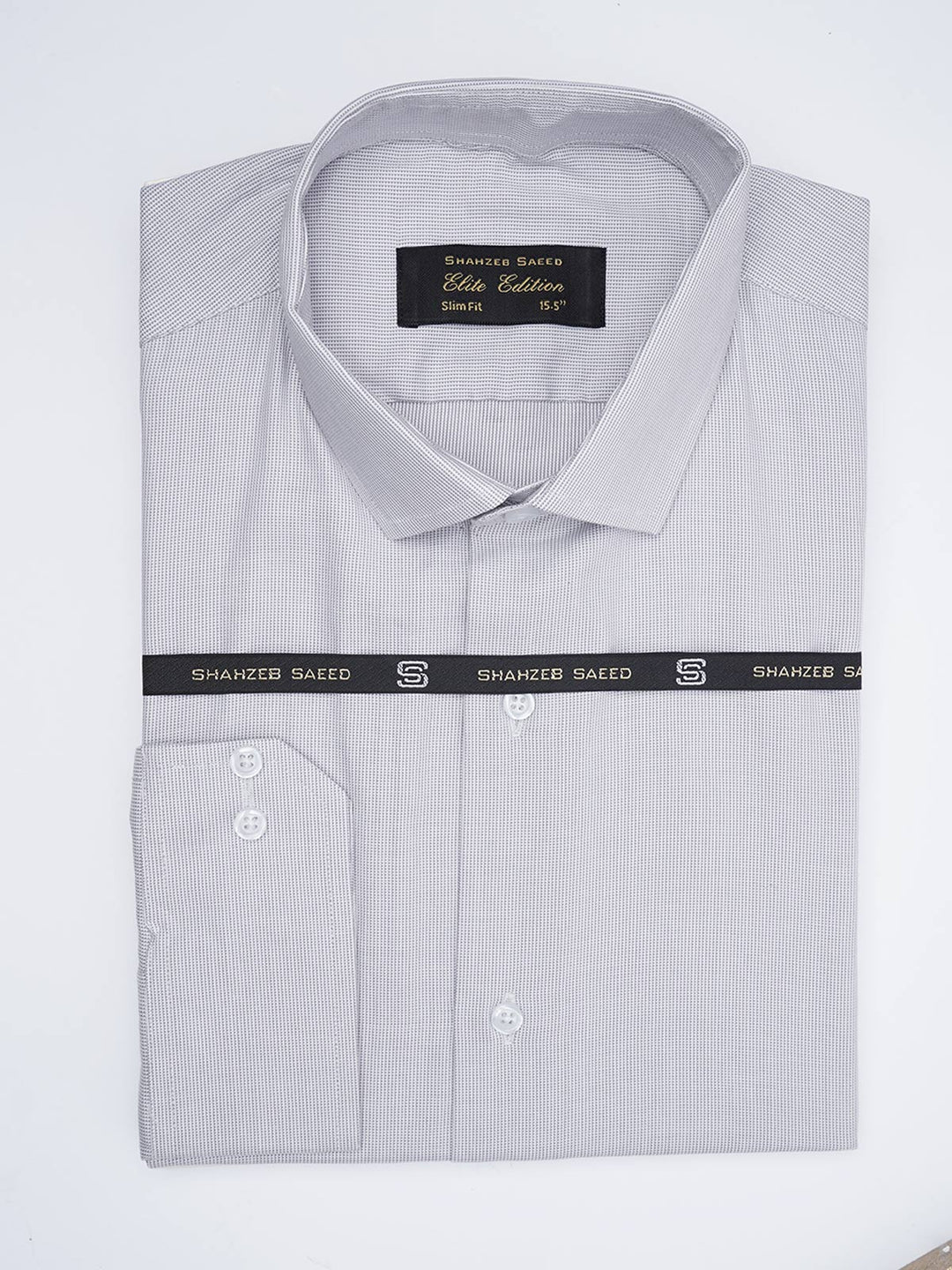 Grey Self, Elite Edition, Spread Collar Men’s Formal Shirt (FS-1775)