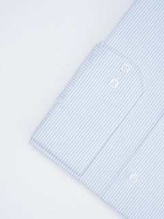 Light Blue Self Striped, Elite Edition, Spread Collar Men’s Formal Shirt (FS-1777)