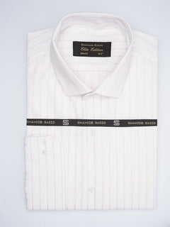 Light Purple & White Striped, Elite Edition, Spread Collar Men’s Formal Shirt (FS-1778)