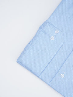 Blue Self Striped, Elite Edition, Spread Collar Men’s Formal Shirt (FS-1780)