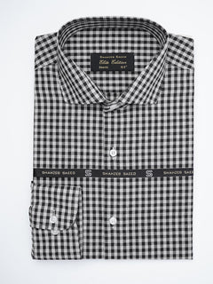 Black Checkered, Elite Edition, Cutaway Collar Men’s Formal Shirt  (FS-1783)