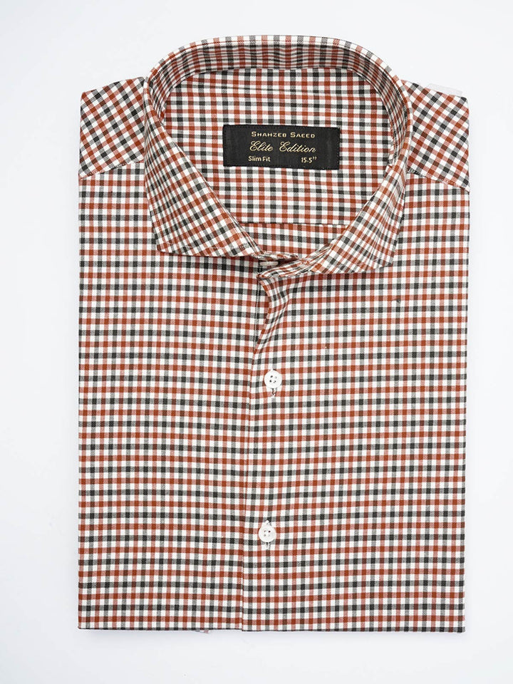 Multi Color Micro Checkered, Elite Edition, Cutaway Collar Men’s Formal Shirt  (FS-1792)