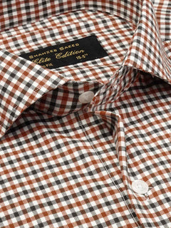 Multi Color Micro Checkered, Elite Edition, Cutaway Collar Men’s Formal Shirt  (FS-1792)