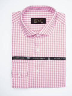 Pink & White Checkered, Elite Edition, Cutaway Collar Men’s Formal Shirt  (FS-1795)