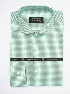 Light Green Self Micro Checkered, Elite Edition, Cutaway Collar Men’s Formal Shirt  (FS-1799)