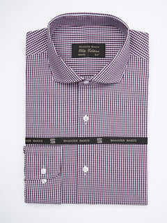 Navy & Red Self Micro Checkered, Elite Edition, Cutaway Collar Men’s Formal Shirt  (FS-1800)