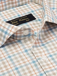 Multi Color Checkered, Elite Edition, Cutaway Collar Men’s Formal Shirt  (FS-1802)
