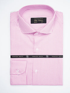 Pink & White Micro Checkered, Elite Edition, Cutaway Collar Men’s Formal Shirt  (FS-1803)
