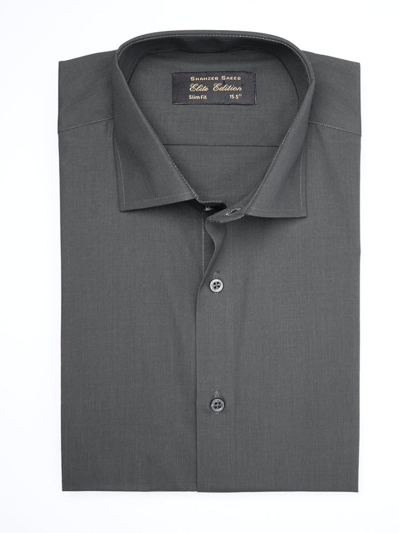Dark Grey Self, Elite Edition, Cutaway Collar Men’s Formal Shirt (FS-1808)