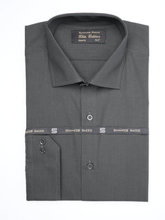 Dark Grey Self, Elite Edition, Cutaway Collar Men’s Formal Shirt (FS-1808)