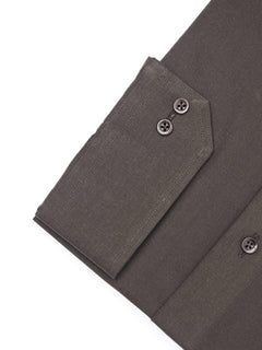 Dark Brown Plain, Elite Edition, Cutaway Collar Men’s Formal Shirt (FS-1811)