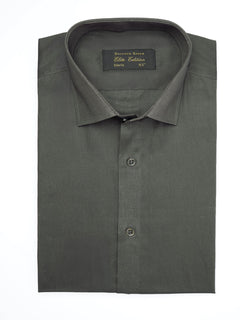 Dark Green Self, Elite Edition, Cutaway Collar Men’s Formal Shirt (FS-1812)