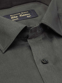 Dark Green Self, Elite Edition, Cutaway Collar Men’s Formal Shirt (FS-1812)