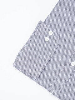 Navy Blue Micro Checkered, Elite Edition, French Collar Men’s Formal Shirt  (FS-1815)