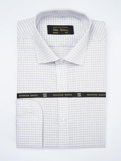 Light Blue Self Micro Checkered, Elite Edition, French Collar Men’s Formal Shirt  (FS-1818)