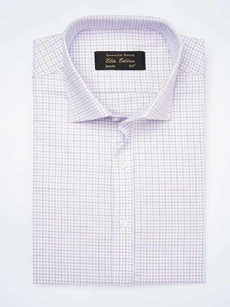 Indigo Self Micro Checkered, Elite Edition, French Collar Men’s Formal Shirt  (FS-1823)