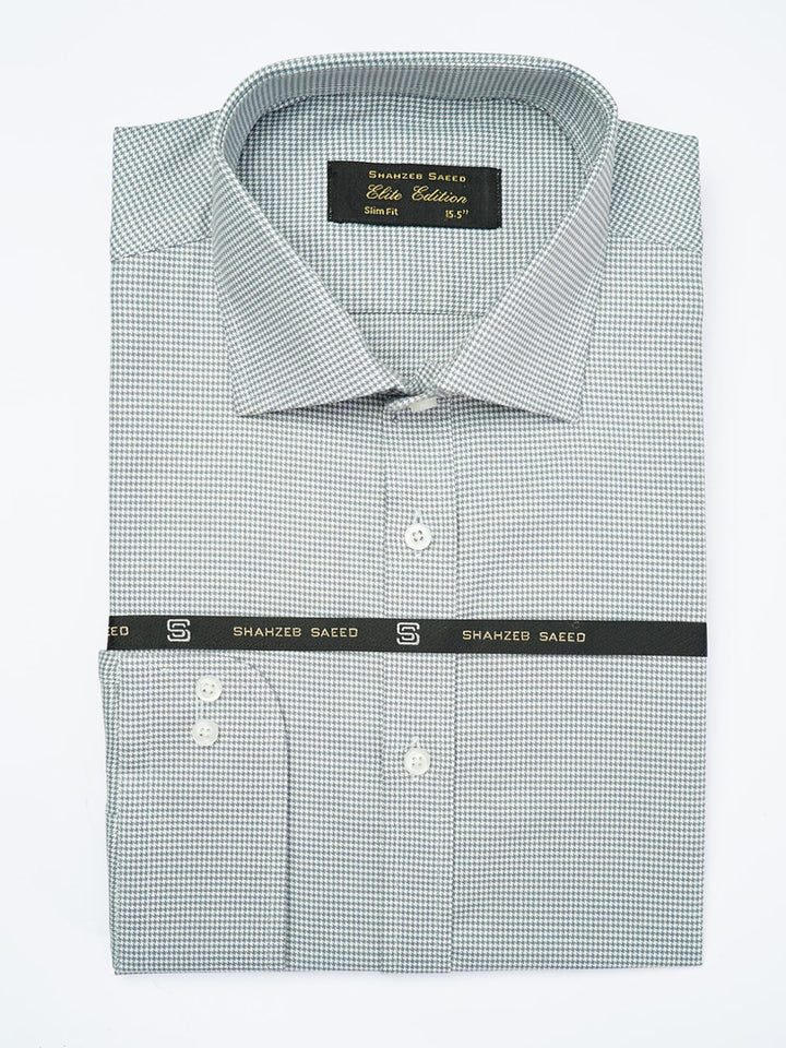 Grey Self, Elite Edition, French Collar Men’s Formal Shirt (FS-1827)