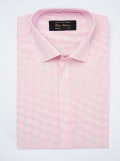 Pink Micro Checkered, Elite Edition, French Collar Men’s Formal Shirt  (FS-1828)