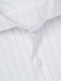 Light Purple & White Self Striped, Elite Edition, Cutaway Collar Men’s Formal Shirt (FS-1830)
